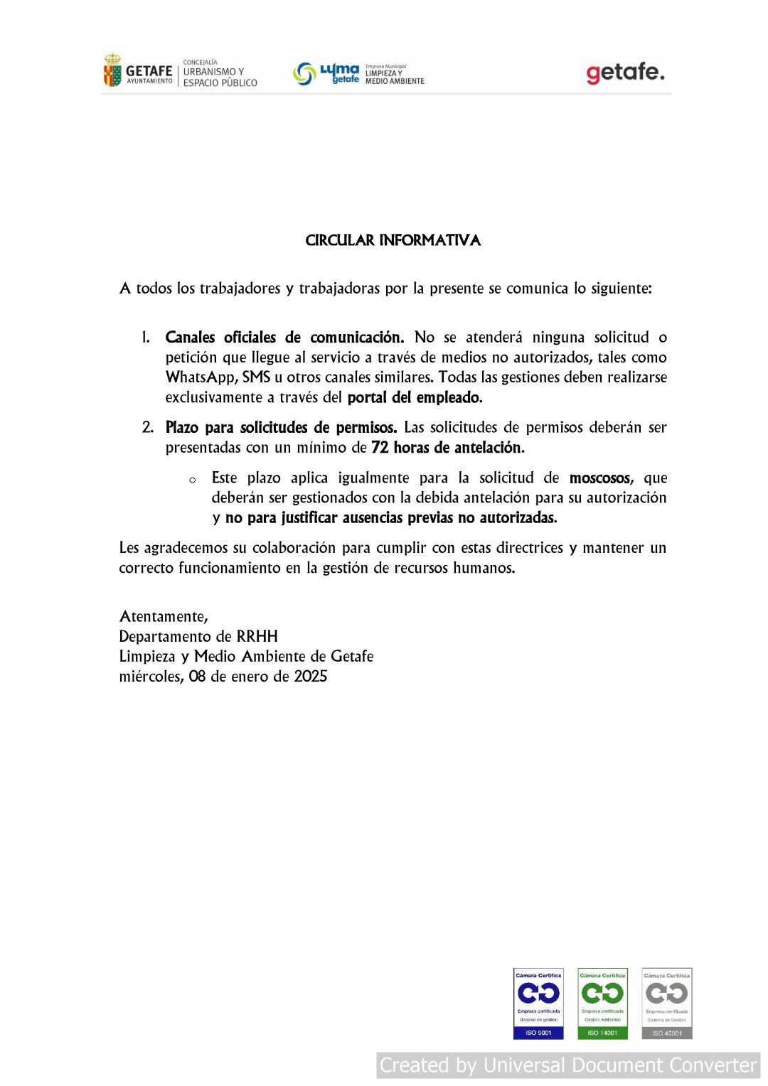 PROCEDIMIENTO PARA PERMISOS